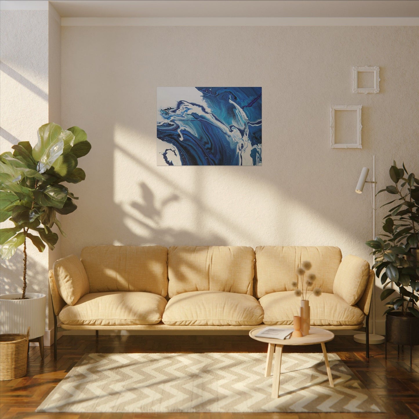 Ocean in Motion (Horizontal) Modern Ocean-Inspired Abstract Art for Beach House Decor