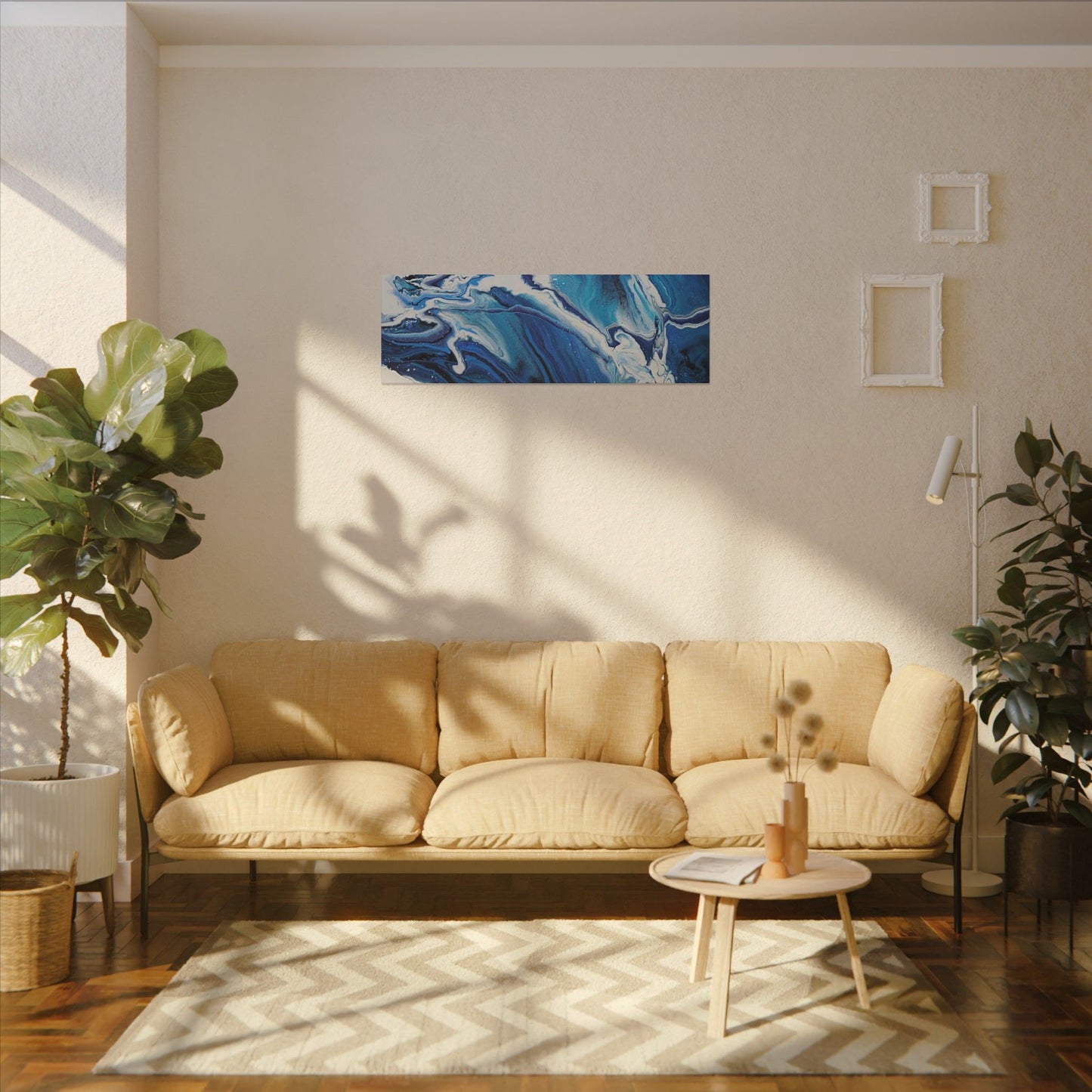 Ocean in Motion (Horizontal) Modern Ocean-Inspired Abstract Art for Beach House Decor