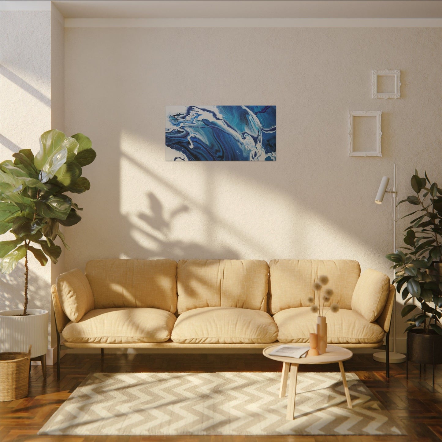 Ocean in Motion (Horizontal) Modern Ocean-Inspired Abstract Art for Beach House Decor