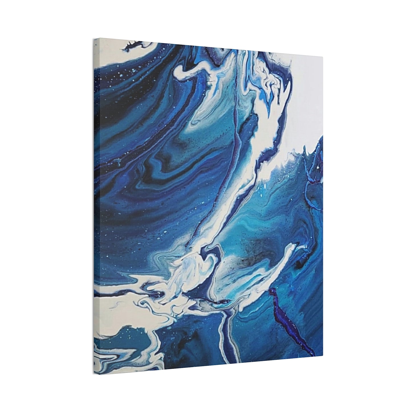 Ocean in Motion (Vertical) Modern Ocean-Inspired Abstract Art for Beach House Decor
