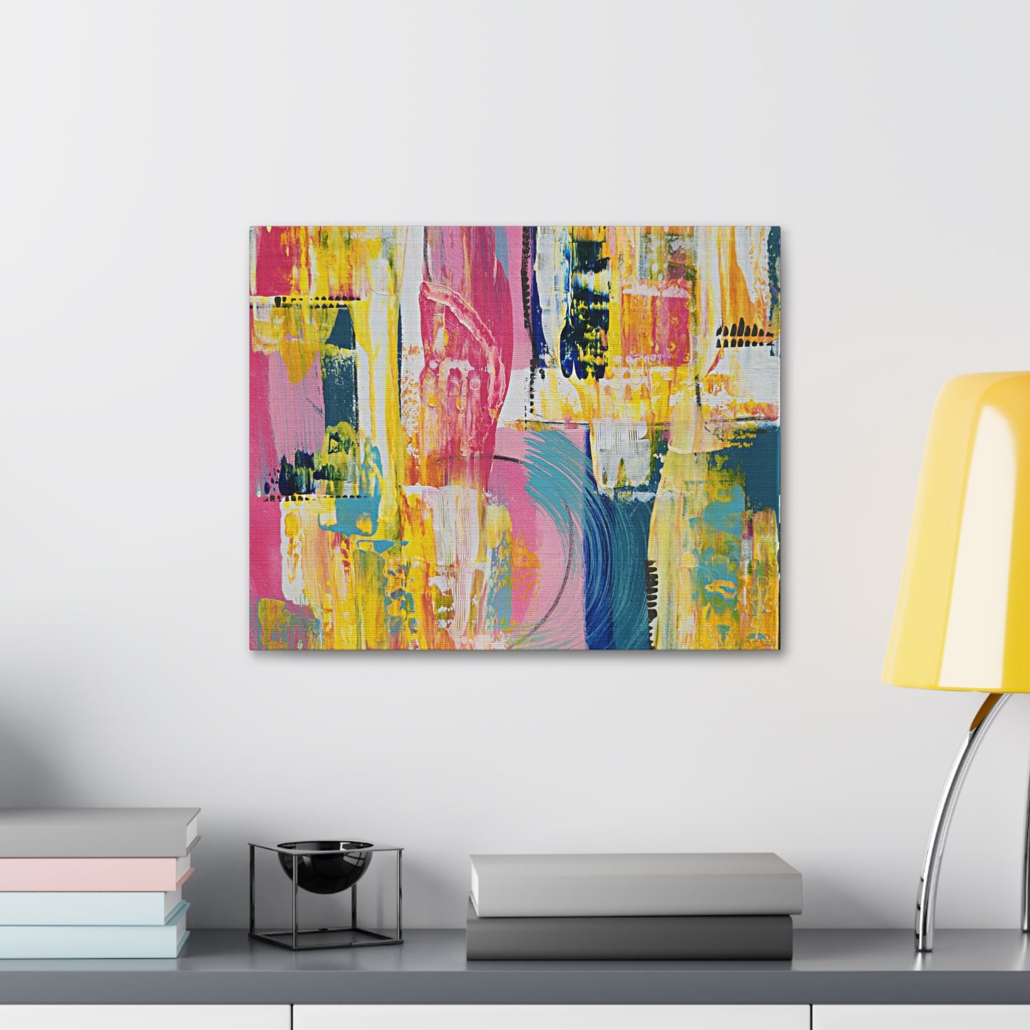 Twin Radiance NO.2- Vibrant Abstract Art Print for Home Decor