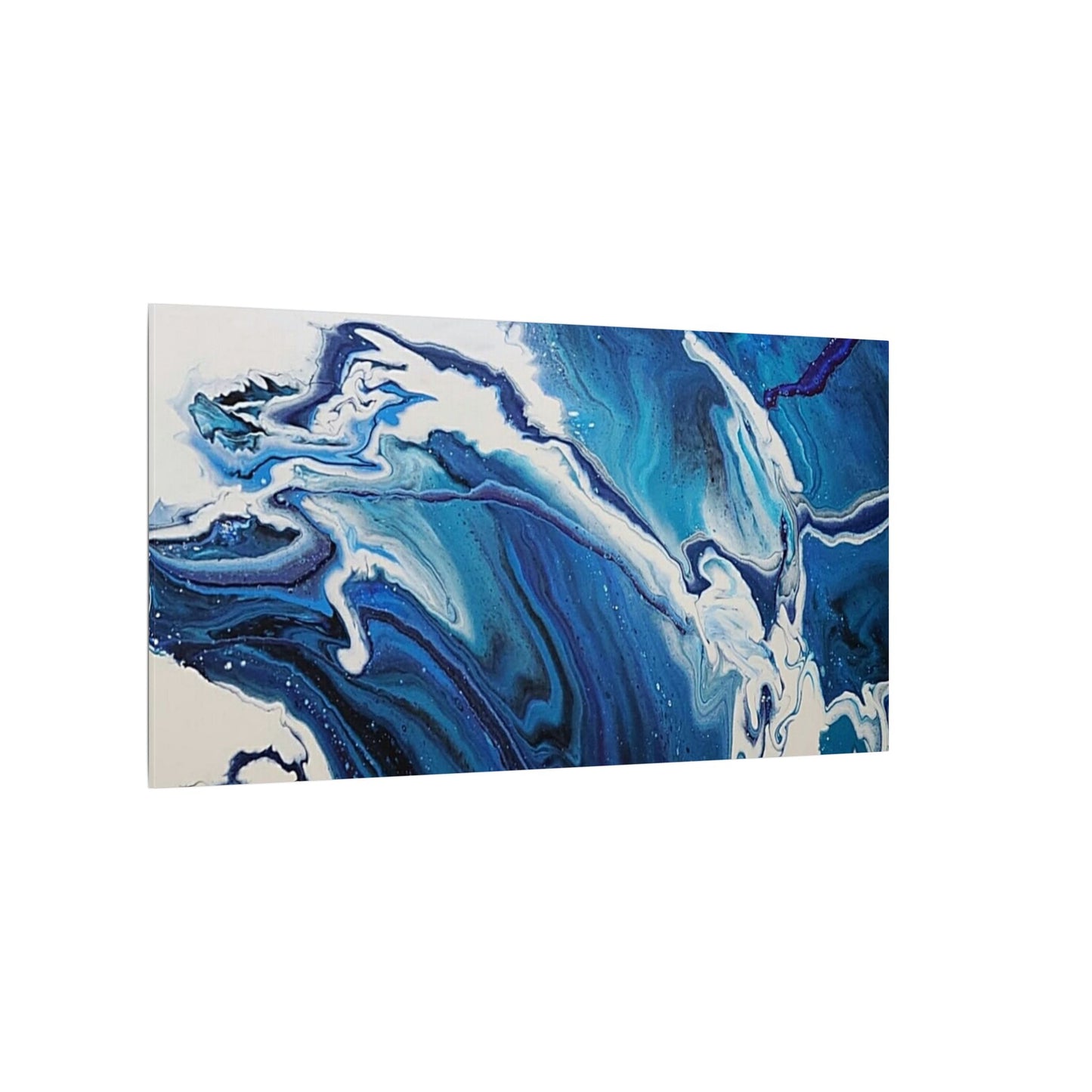 Ocean in Motion (Horizontal) Modern Ocean-Inspired Abstract Art for Beach House Decor