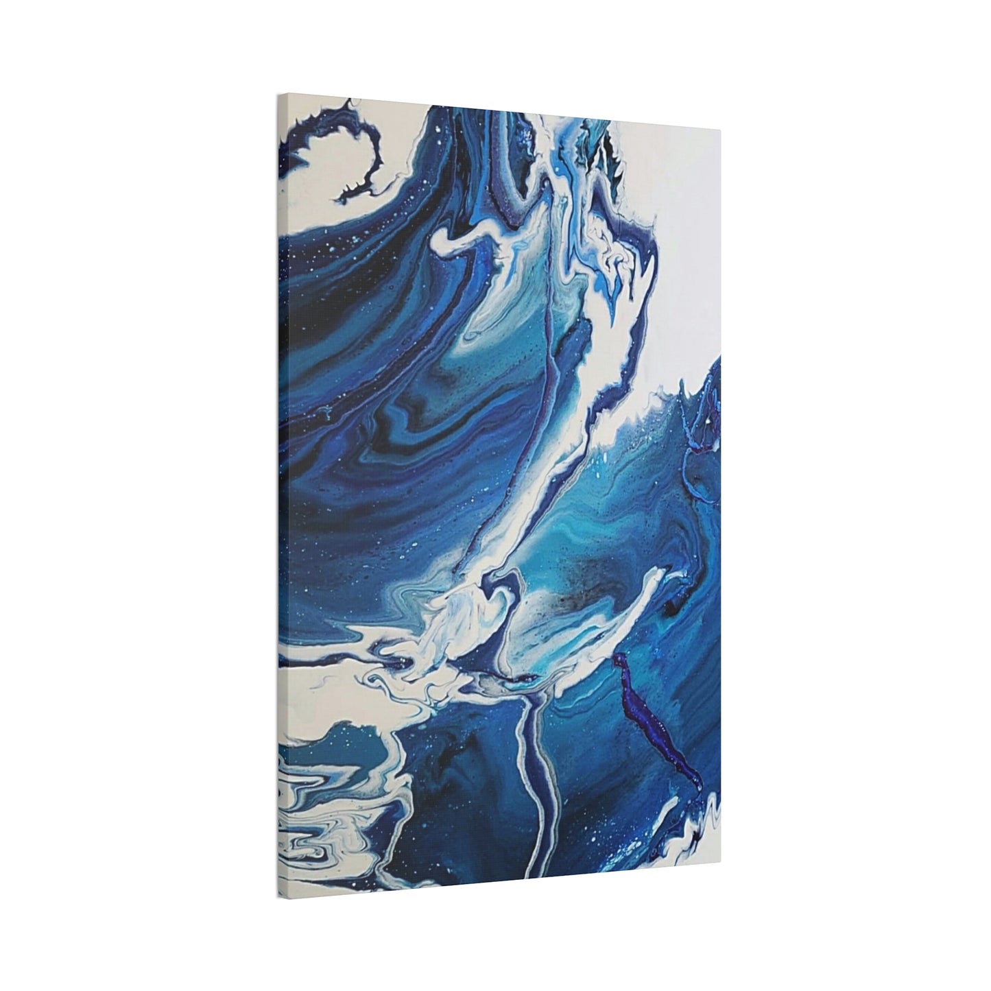 Ocean in Motion (Vertical) Modern Ocean-Inspired Abstract Art for Beach House Decor