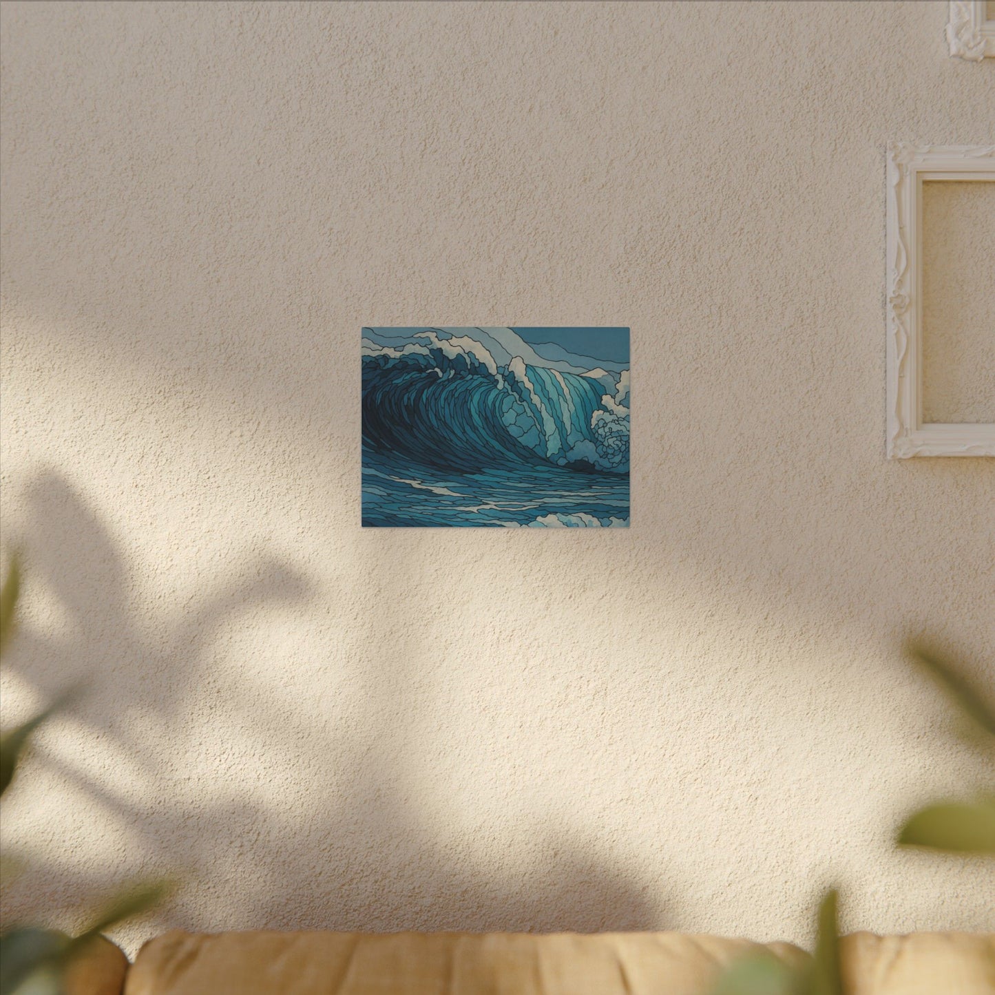 Ocean in Motion – Digital Watercolor Abstract Wave Wall Art Print
