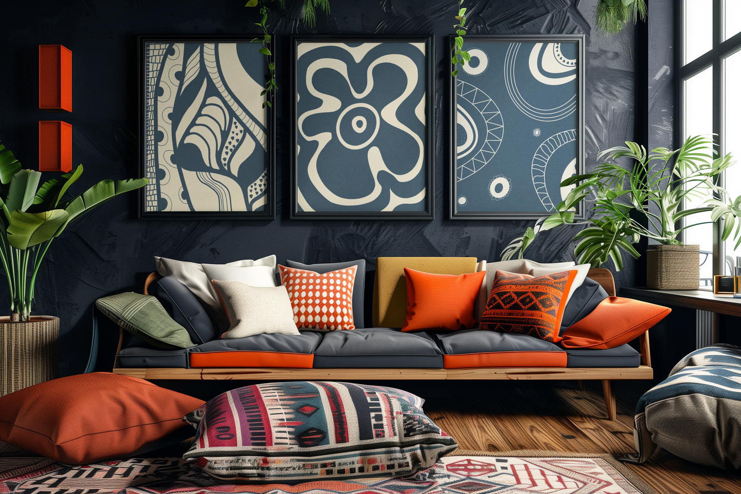 Trendy Satin Poster Decoration, Modern Wall Art, Home Decor, Gift for Her, Boho Style Room Decor