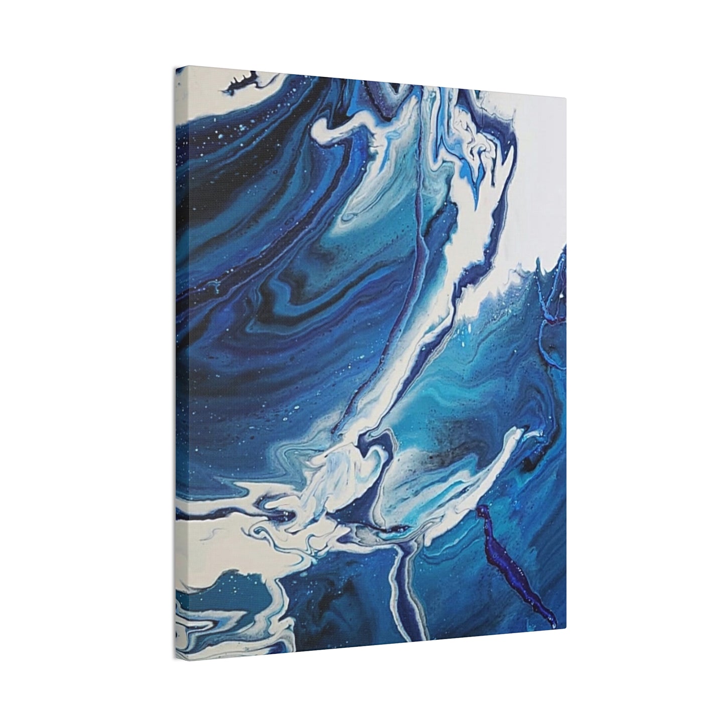 Ocean in Motion (Vertical) Modern Ocean-Inspired Abstract Art for Beach House Decor