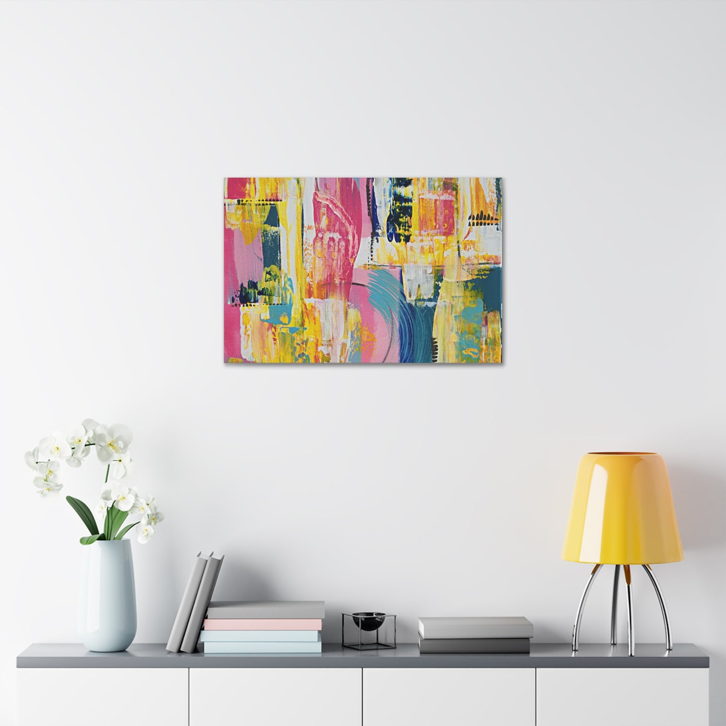 Twin Radiance NO.2- Vibrant Abstract Art Print for Home Decor