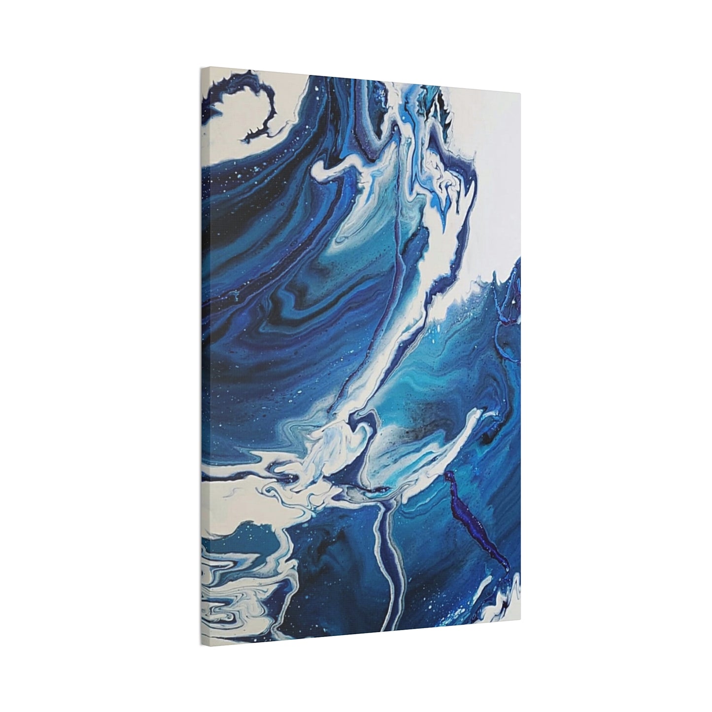 Ocean in Motion (Vertical) Modern Ocean-Inspired Abstract Art for Beach House Decor