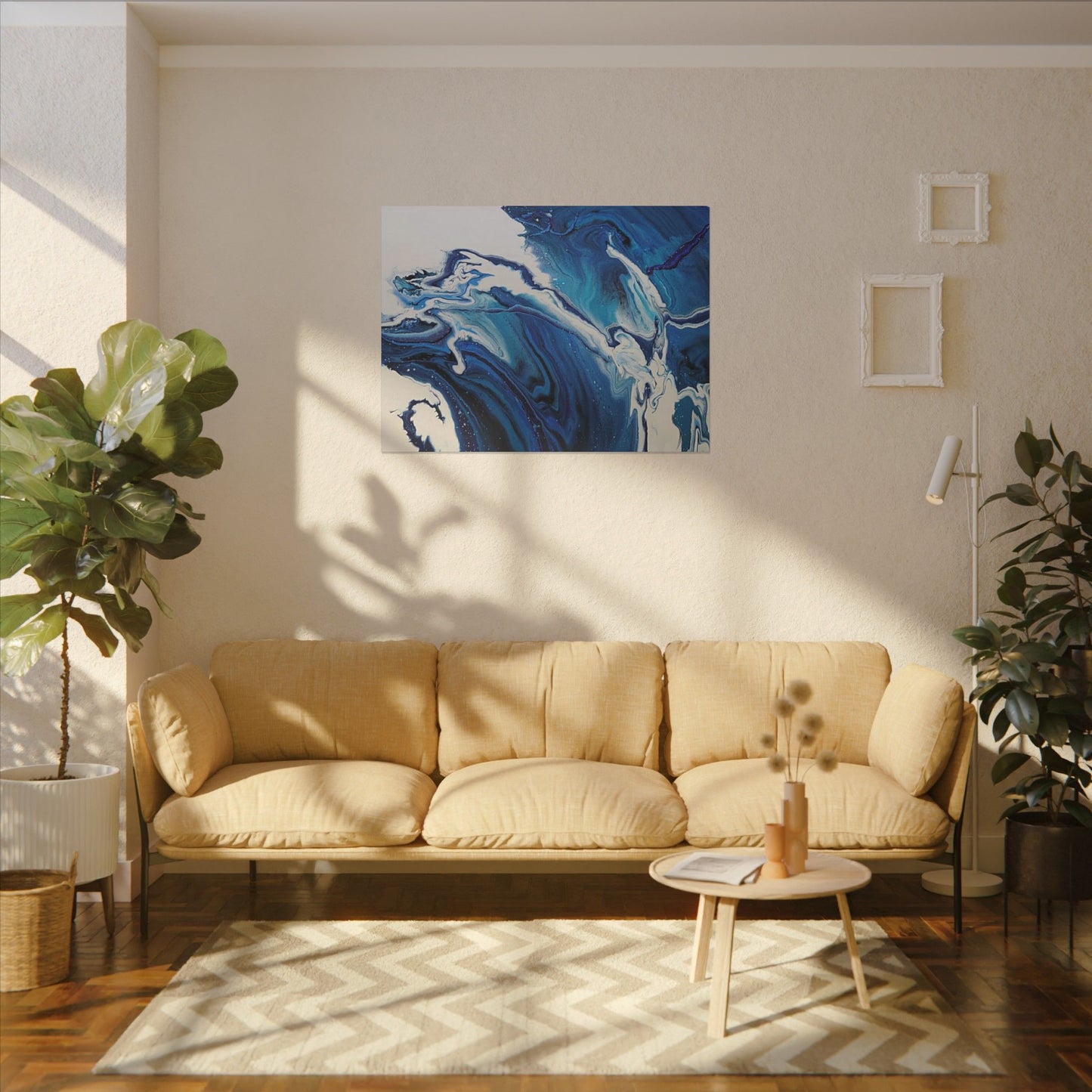 Ocean in Motion (Horizontal) Modern Ocean-Inspired Abstract Art for Beach House Decor