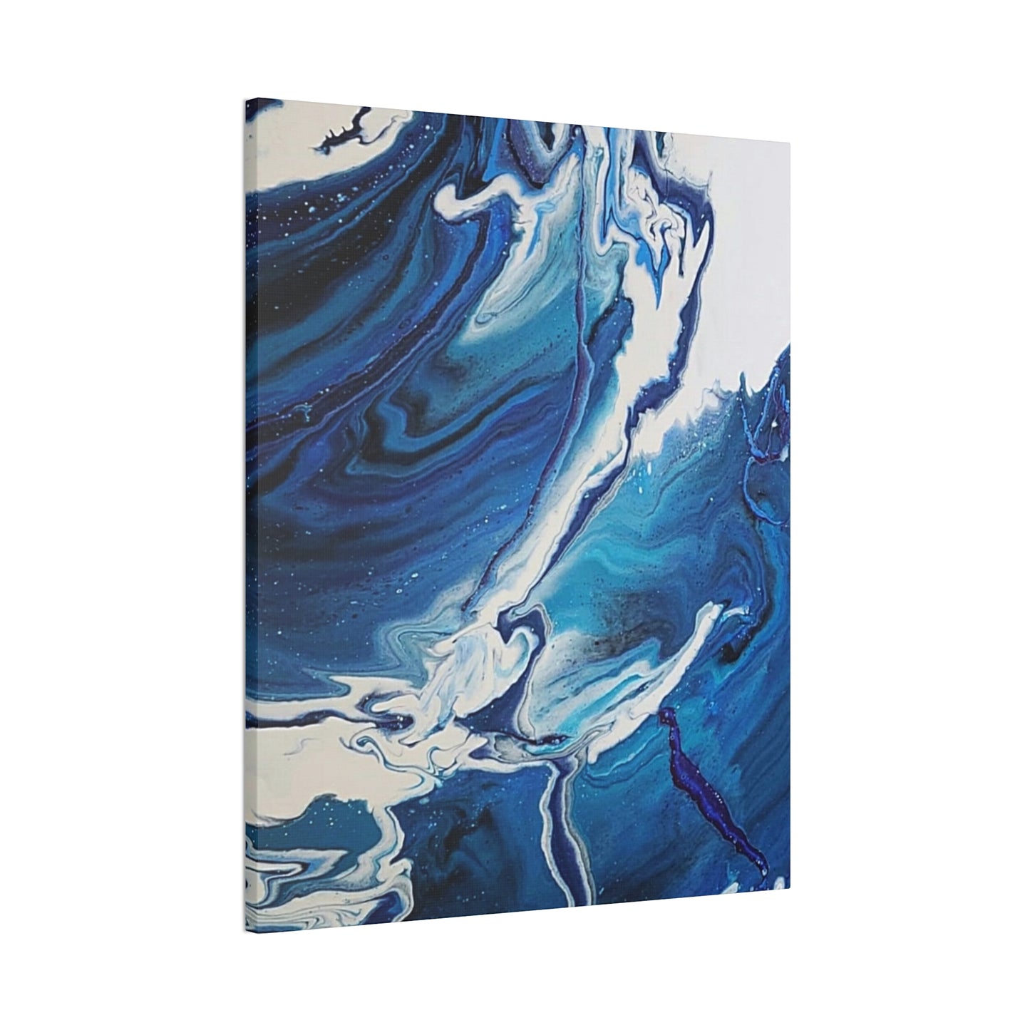 Ocean in Motion (Vertical) Modern Ocean-Inspired Abstract Art for Beach House Decor