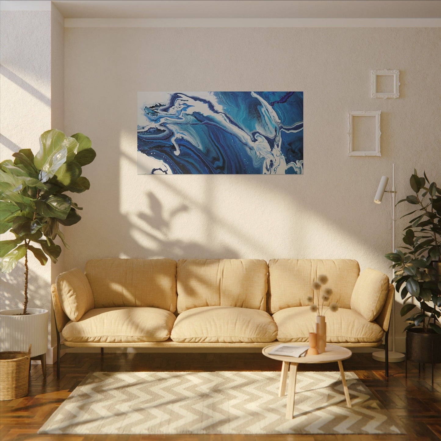 Ocean in Motion (Horizontal) Modern Ocean-Inspired Abstract Art for Beach House Decor