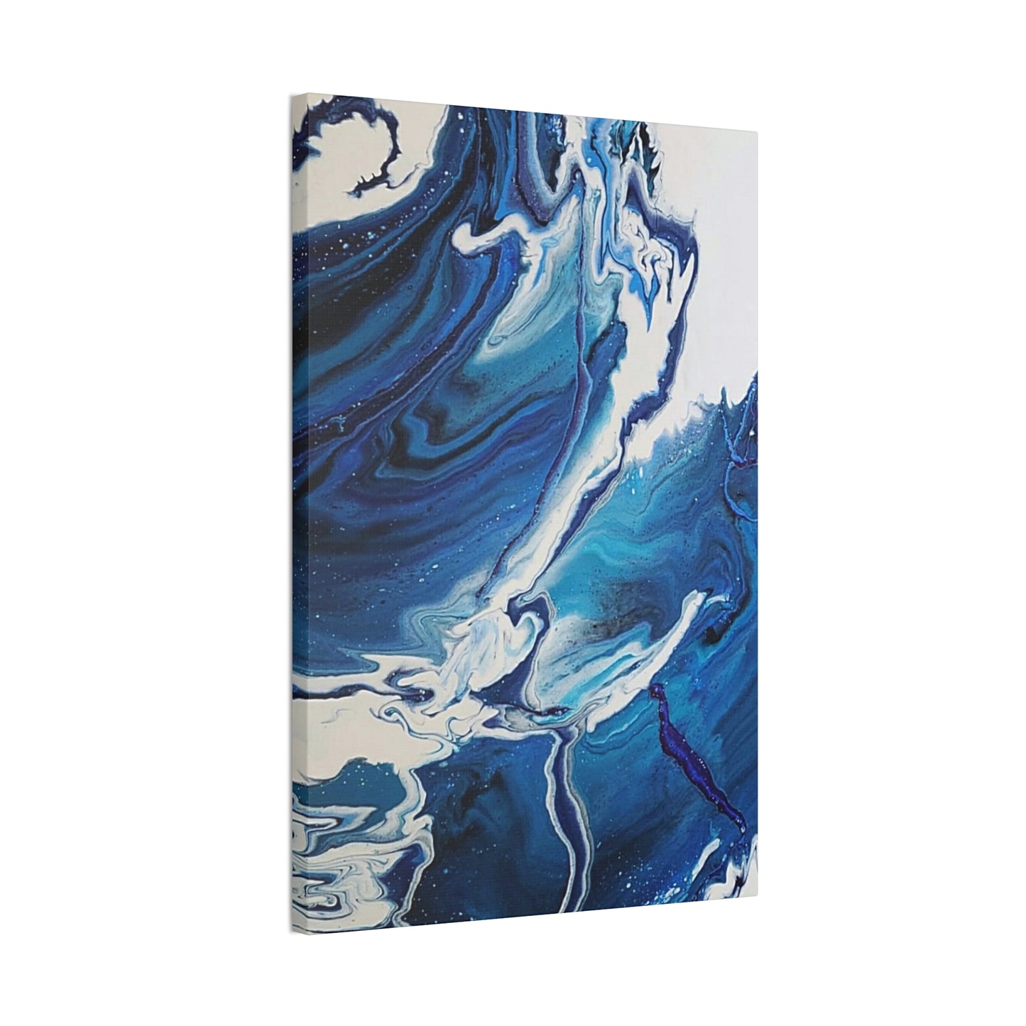 Ocean in Motion (Vertical) Modern Ocean-Inspired Abstract Art for Beach House Decor
