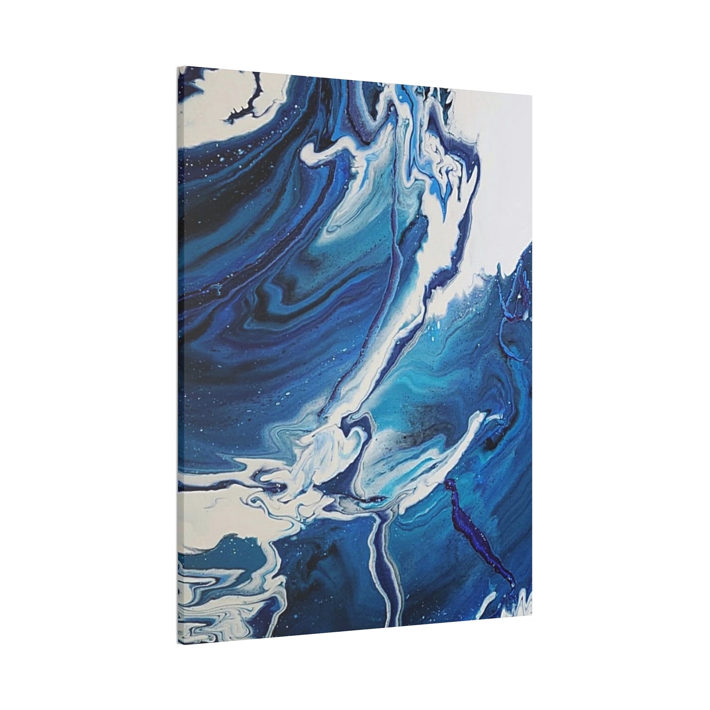 Ocean in Motion (Vertical) Modern Ocean-Inspired Abstract Art for Beach House Decor