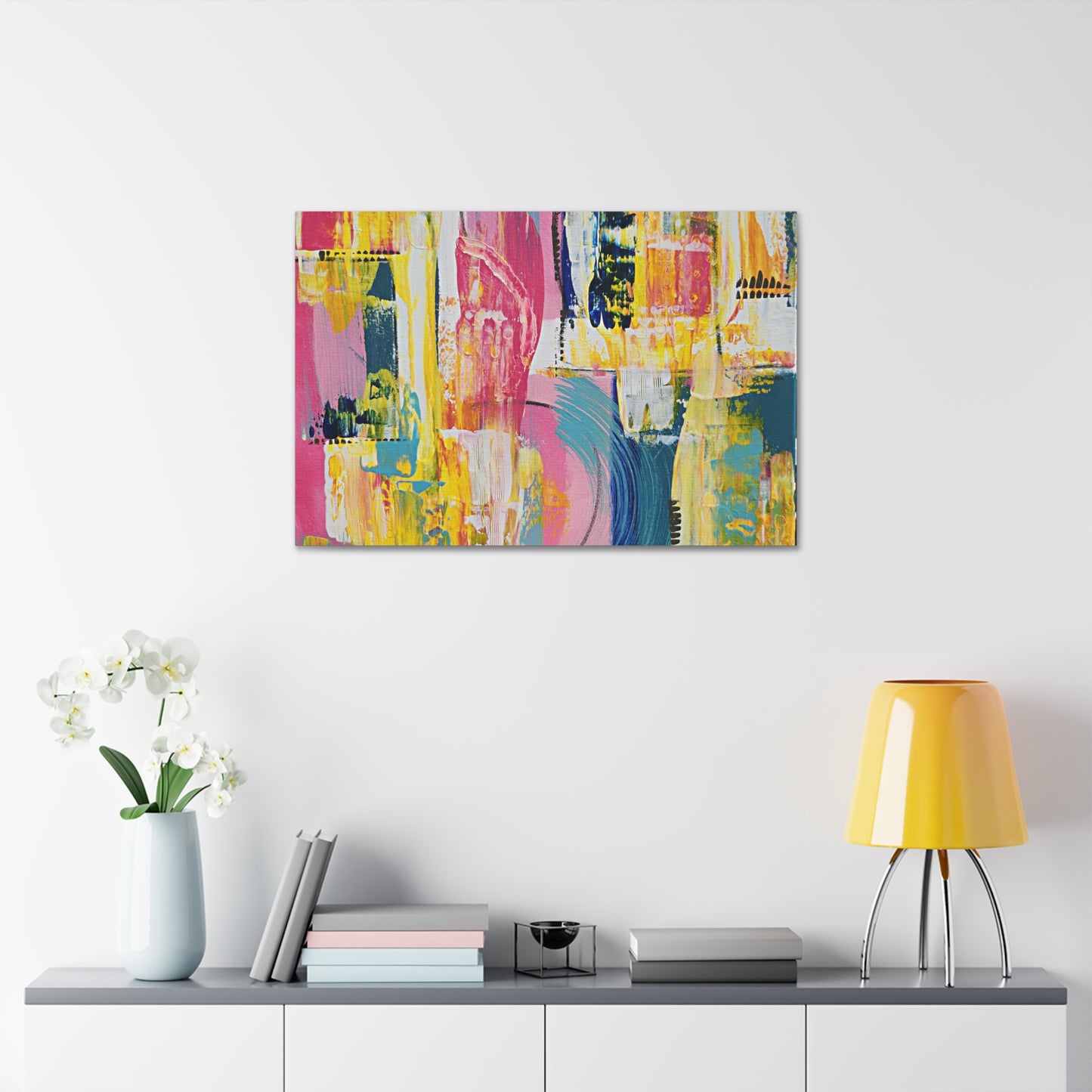 Twin Radiance NO.2- Vibrant Abstract Art Print for Home Decor