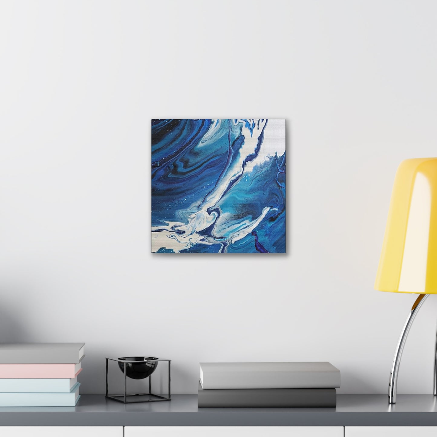 Ocean in Motion (Vertical) Modern Ocean-Inspired Abstract Art for Beach House Decor