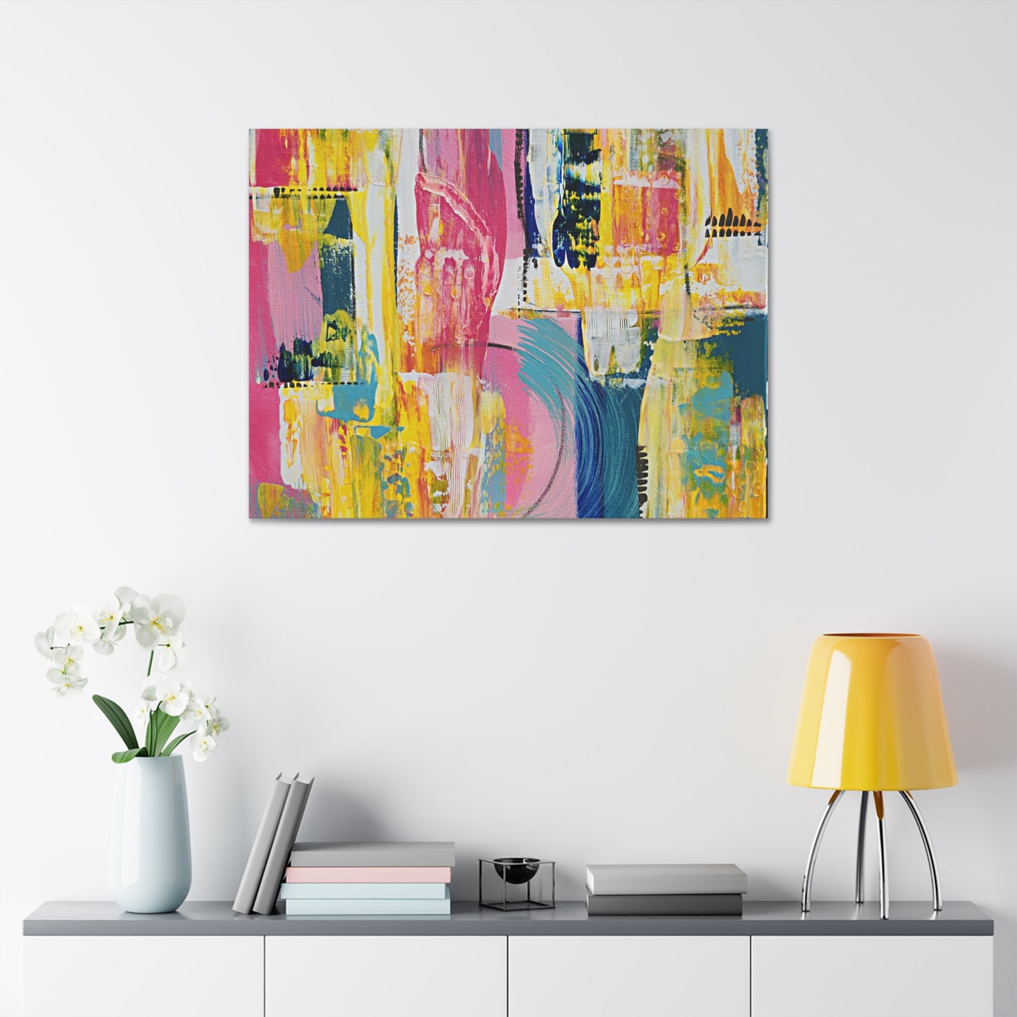 Twin Radiance NO.2- Vibrant Abstract Art Print for Home Decor