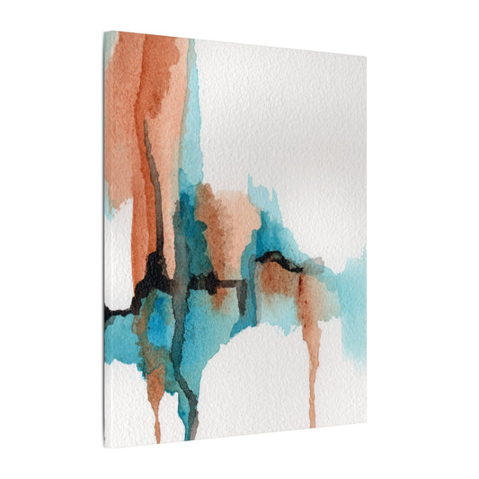 Desert Currents-Boho Abstract Wall Art in Copper and Turquoise