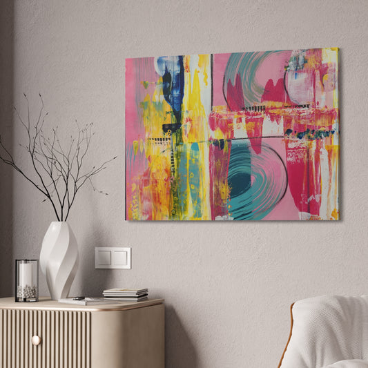 Twin Radiance No.1-Vibrant Abstract Art Print for Home Decor