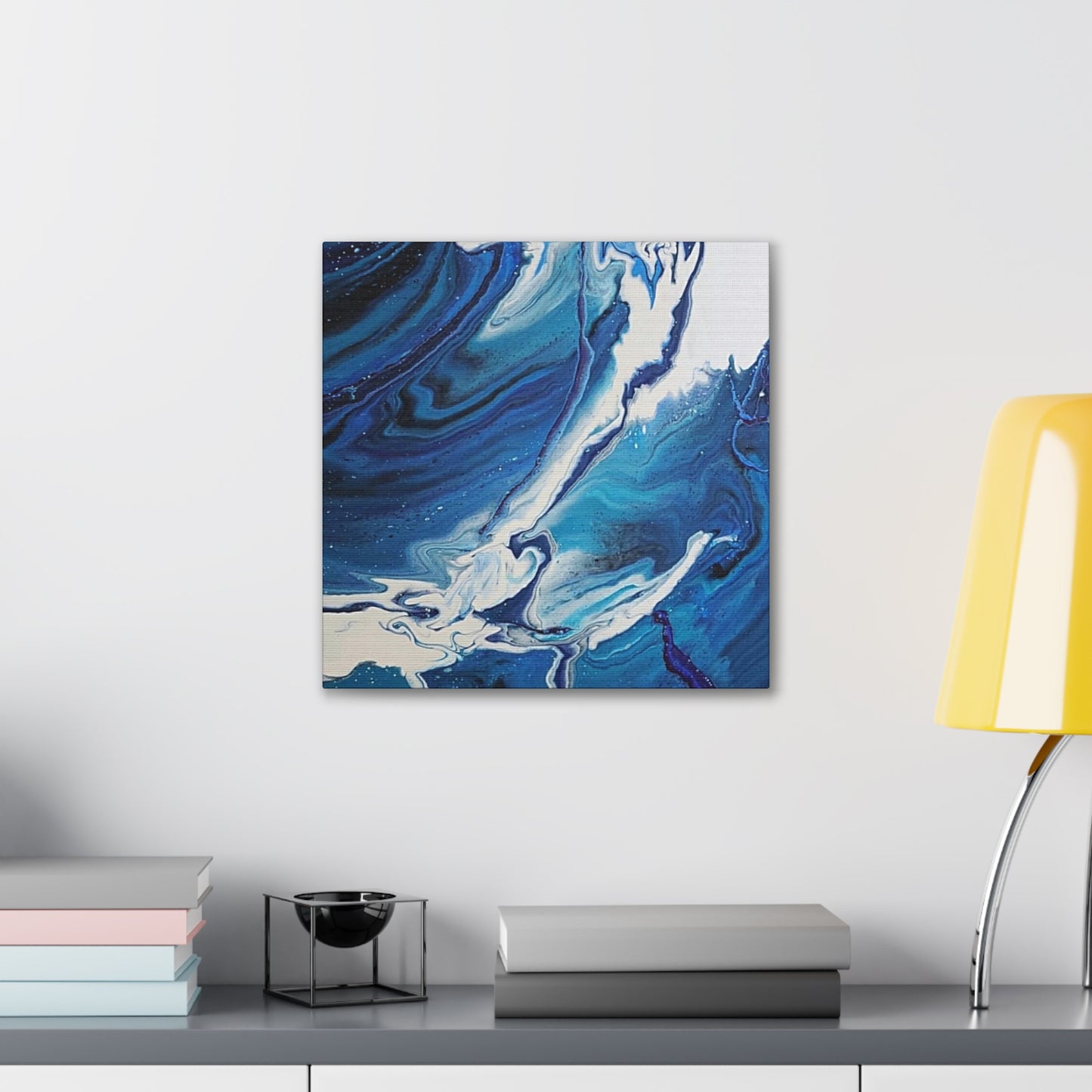 Ocean in Motion (Vertical) Modern Ocean-Inspired Abstract Art for Beach House Decor