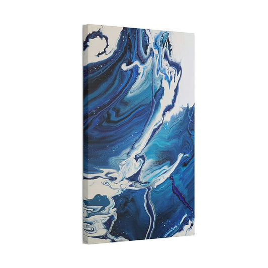 Ocean in Motion (Vertical) Modern Ocean-Inspired Abstract Art for Beach House Decor