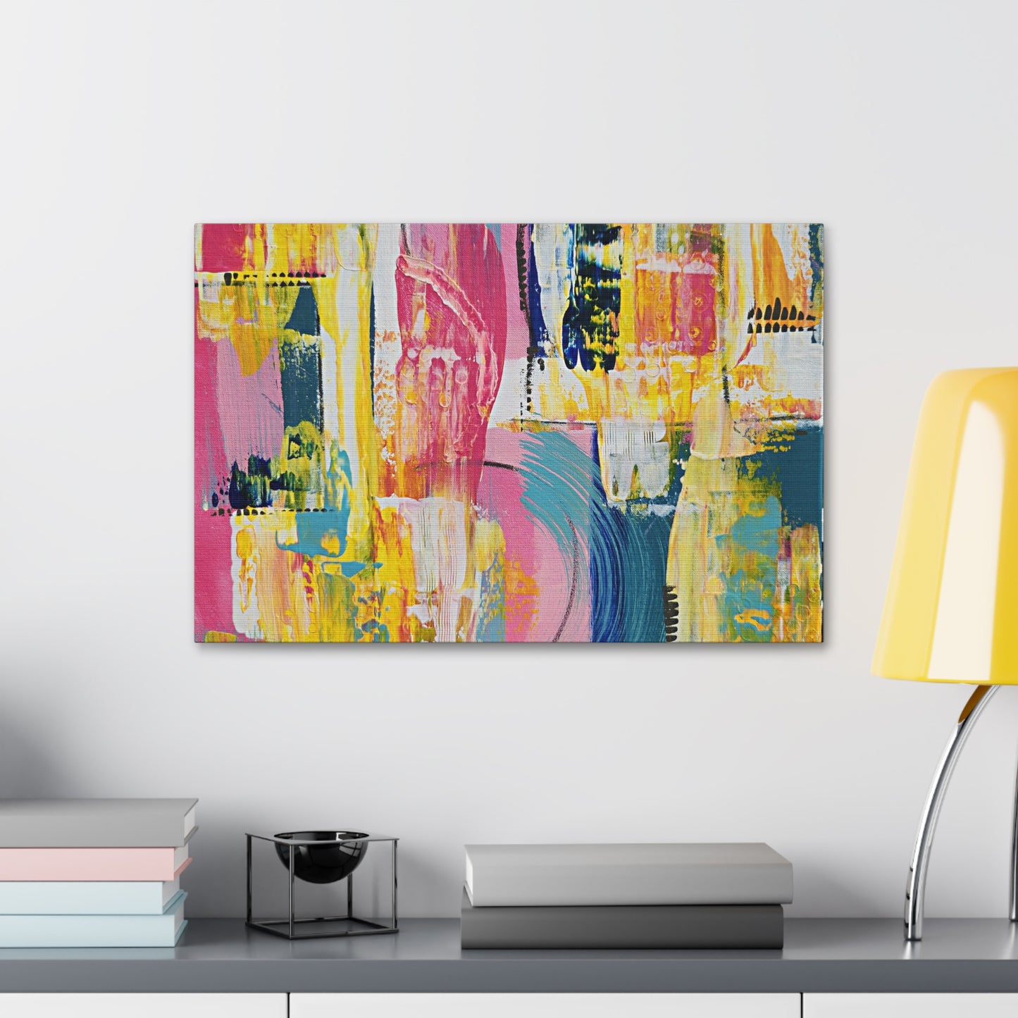 Twin Radiance NO.2- Vibrant Abstract Art Print for Home Decor