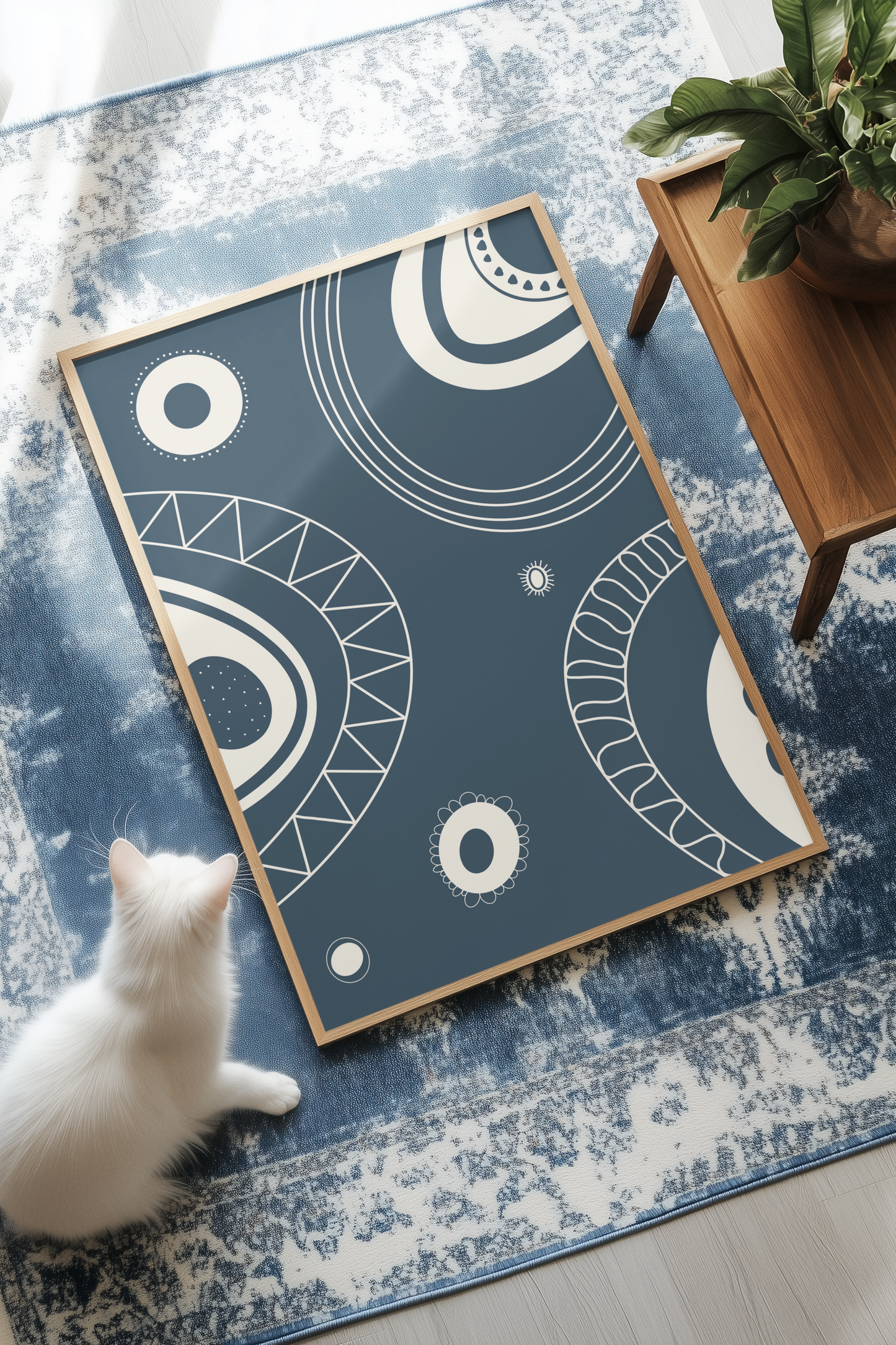 Boho Satin Poster Art Print, Abstract Wall Decor, Home Decoration, Modern Art, Gift for Him or Her