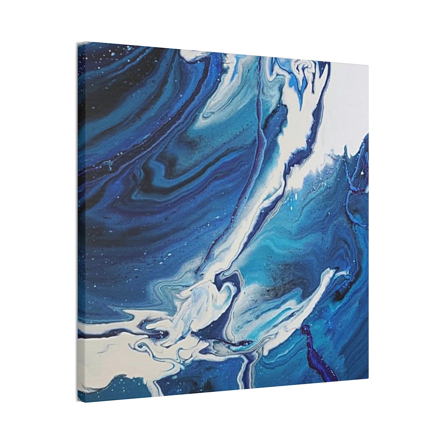 Ocean in Motion (Vertical) Modern Ocean-Inspired Abstract Art for Beach House Decor