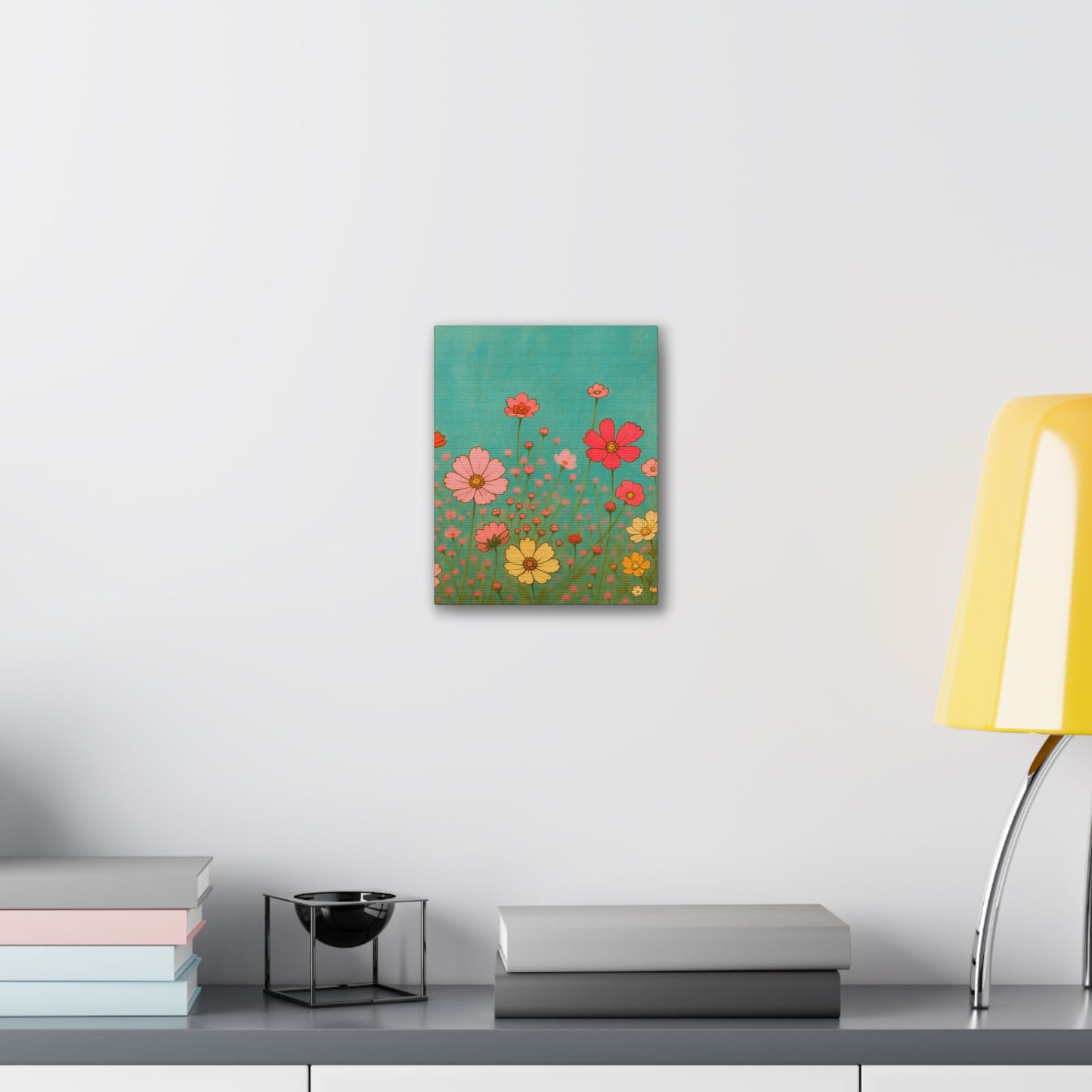 Blossom Breeze (Canvas)-Colorful Wildflower Art Print for Nursery or Bedroom | Floral Wall Decor